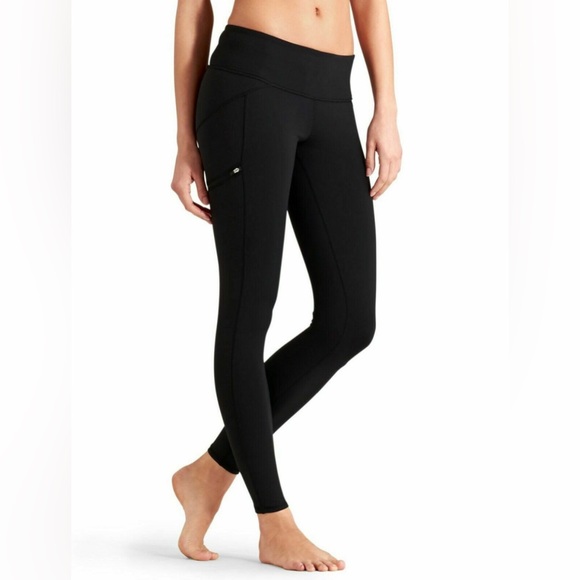 Athleta High Rise Metro Drifter Black Skinny Leggings Women’s Size Small 24/26 - Picture 2 of 7